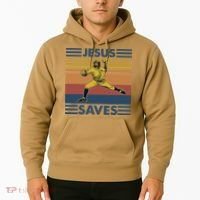 Retro Distressed Jesus Saves Baseball Hoodie thumb 2