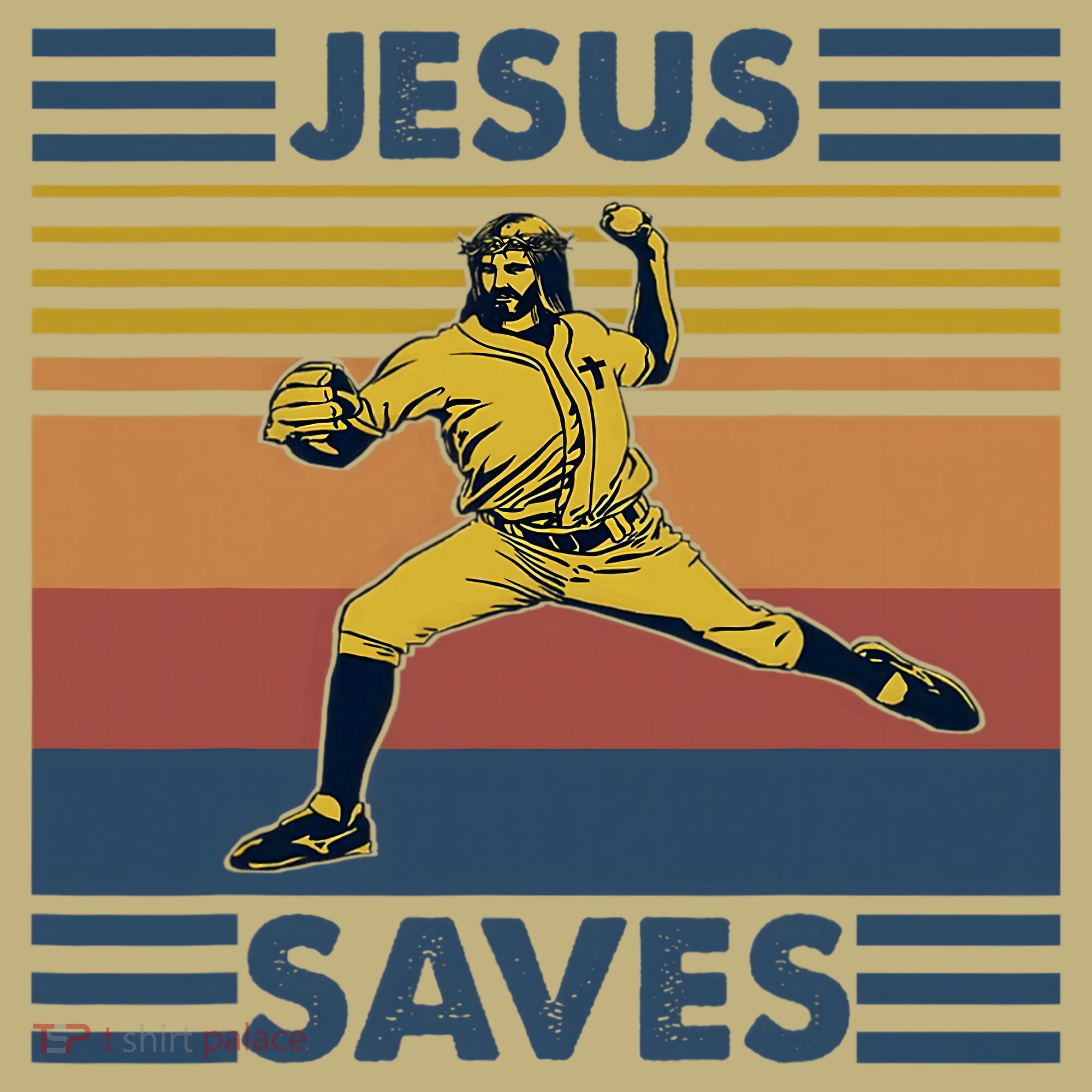 Retro Distressed Jesus Saves Baseball Hoodie