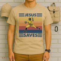 Retro Distressed Jesus Saves Baseball T-Shirt thumb 6