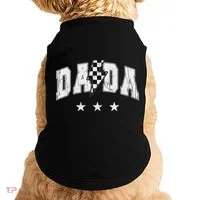 Retro Dada Lightning Bolt Checkered Father’s Day Doggie Tank thumb 0