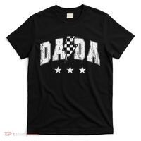 Retro Dada Lightning Bolt Checkered Father’s Day T-Shirt thumb 0