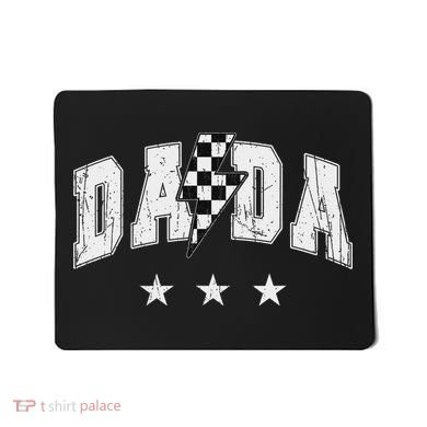 Retro Dada Lightning Bolt Checkered Father’s Day Mousepad