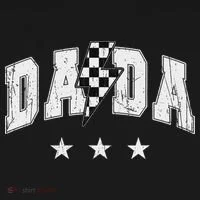 Retro Dada Lightning Bolt Checkered Father’s Day Ornament thumb 1