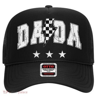 Retro Dada Lightning Bolt Checkered Father’s Day Hat