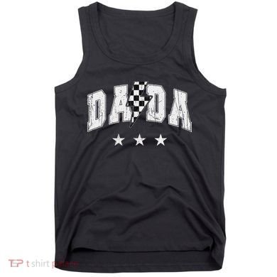 Retro Dada Lightning Bolt Checkered Father’s Day Tank Top