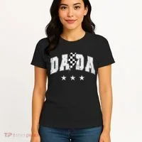 Retro Dada Lightning Bolt Checkered Father’s Day Women's T-Shirt thumb 4