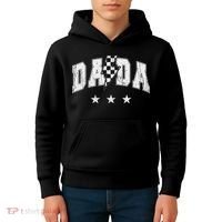 Retro Dada Lightning Bolt Checkered Father’s Day Kids Hoodie thumb 4