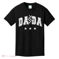 Retro Dada Lightning Bolt Checkered Father’s Day Kids T-Shirt thumb 0