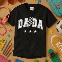 Retro Dada Lightning Bolt Checkered Father’s Day Kids T-Shirt thumb 3