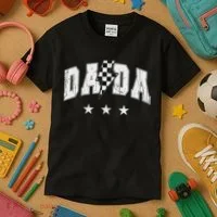 Retro Dada Lightning Bolt Checkered Father’s Day Kids T-Shirt thumb 3
