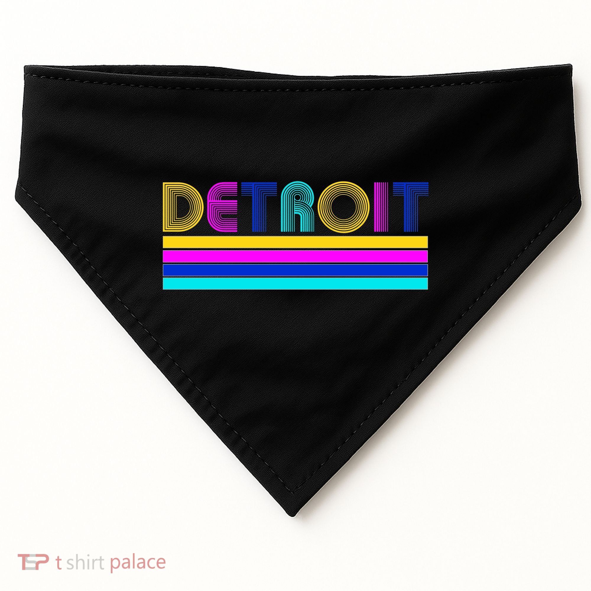 Retro Detroit Logo USA-Made Doggie Bandana