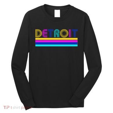 Retro Detroit Logo Long Sleeve Shirt