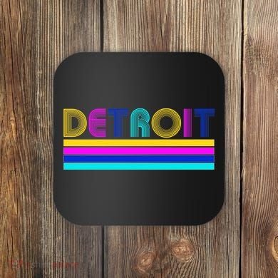 Retro Detroit Logo Coaster