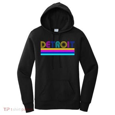 Retro Detroit Logo Women's Hoodie