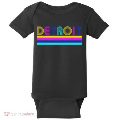 Retro Detroit Logo Baby Bodysuit