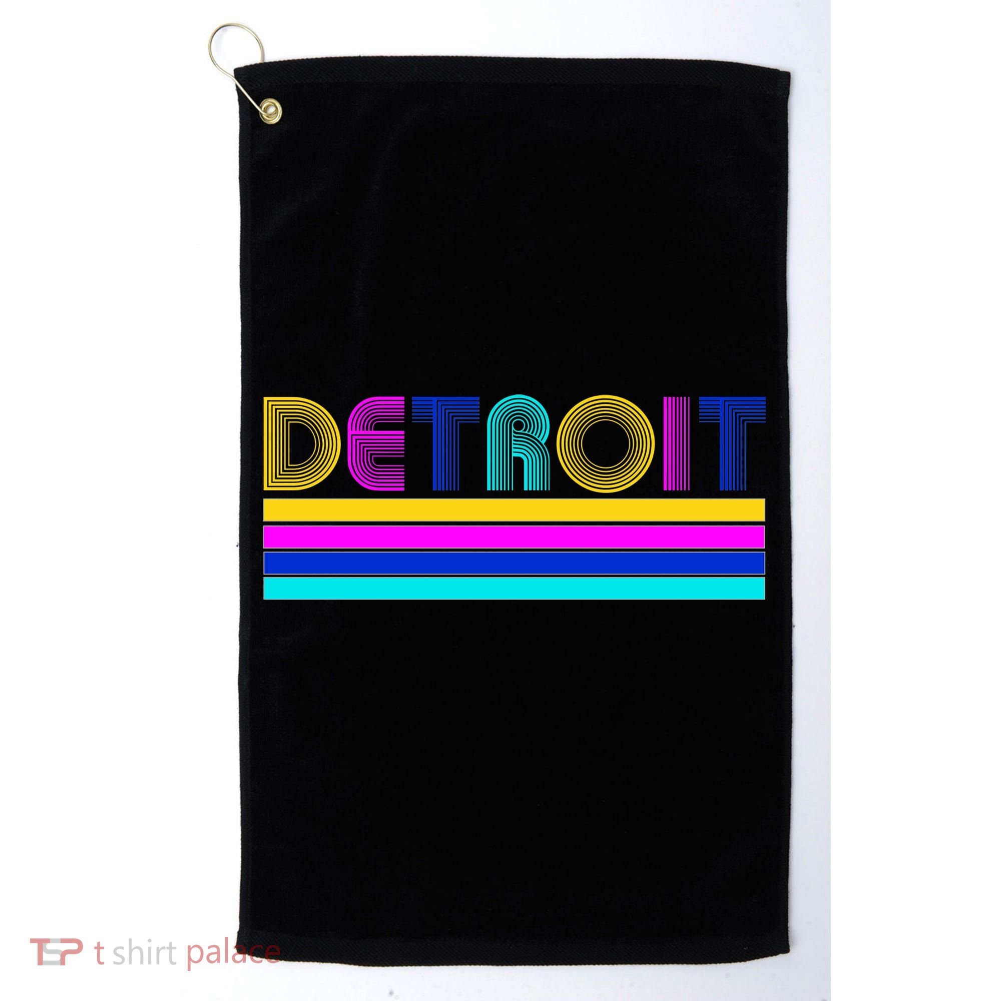 Retro Detroit Logo Golf Towel