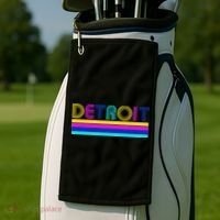 Retro Detroit Logo Golf Towel thumb 2