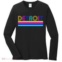 Retro Detroit Logo Women's Long Sleeve Shirt thumb 0