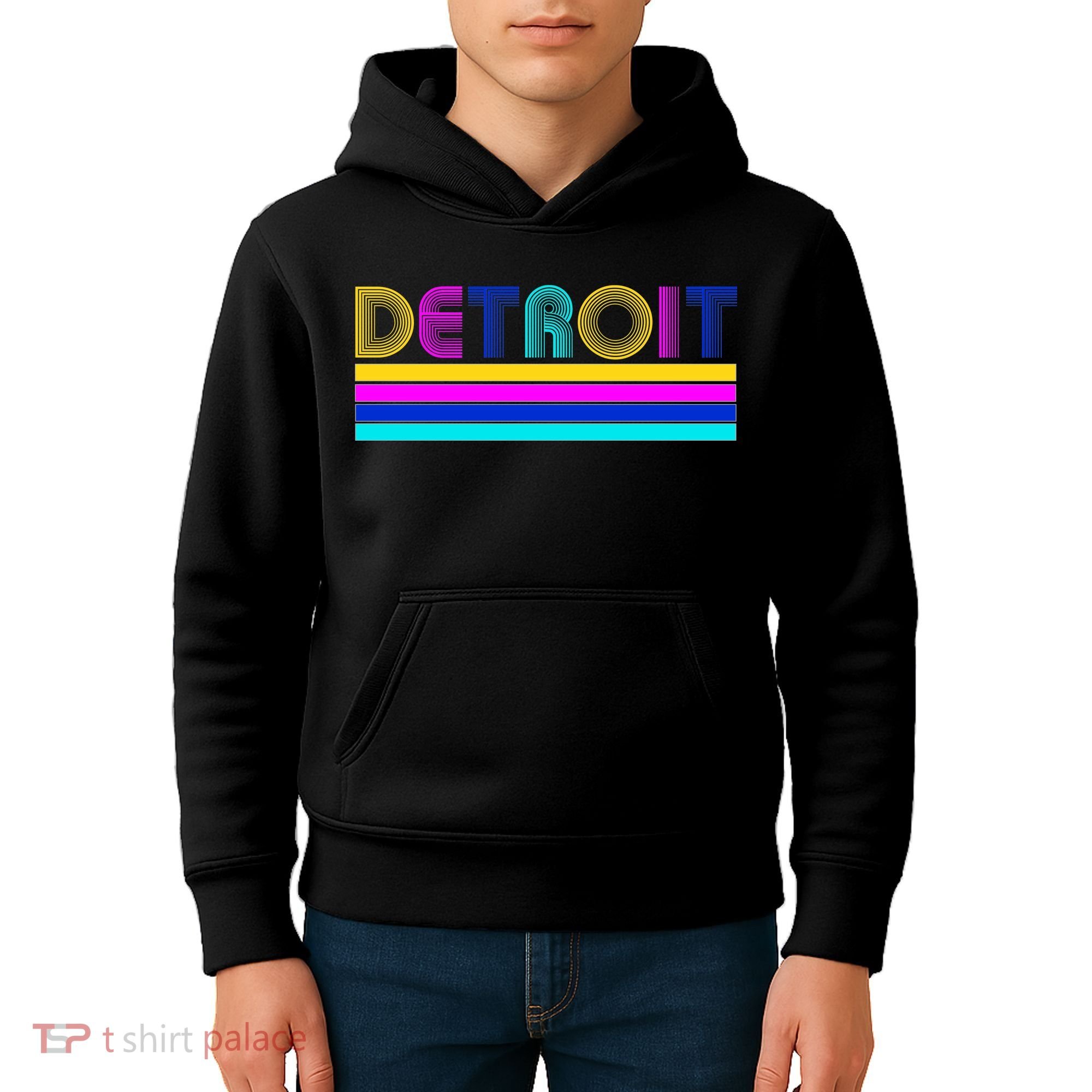Retro Detroit Logo Kids Hoodie