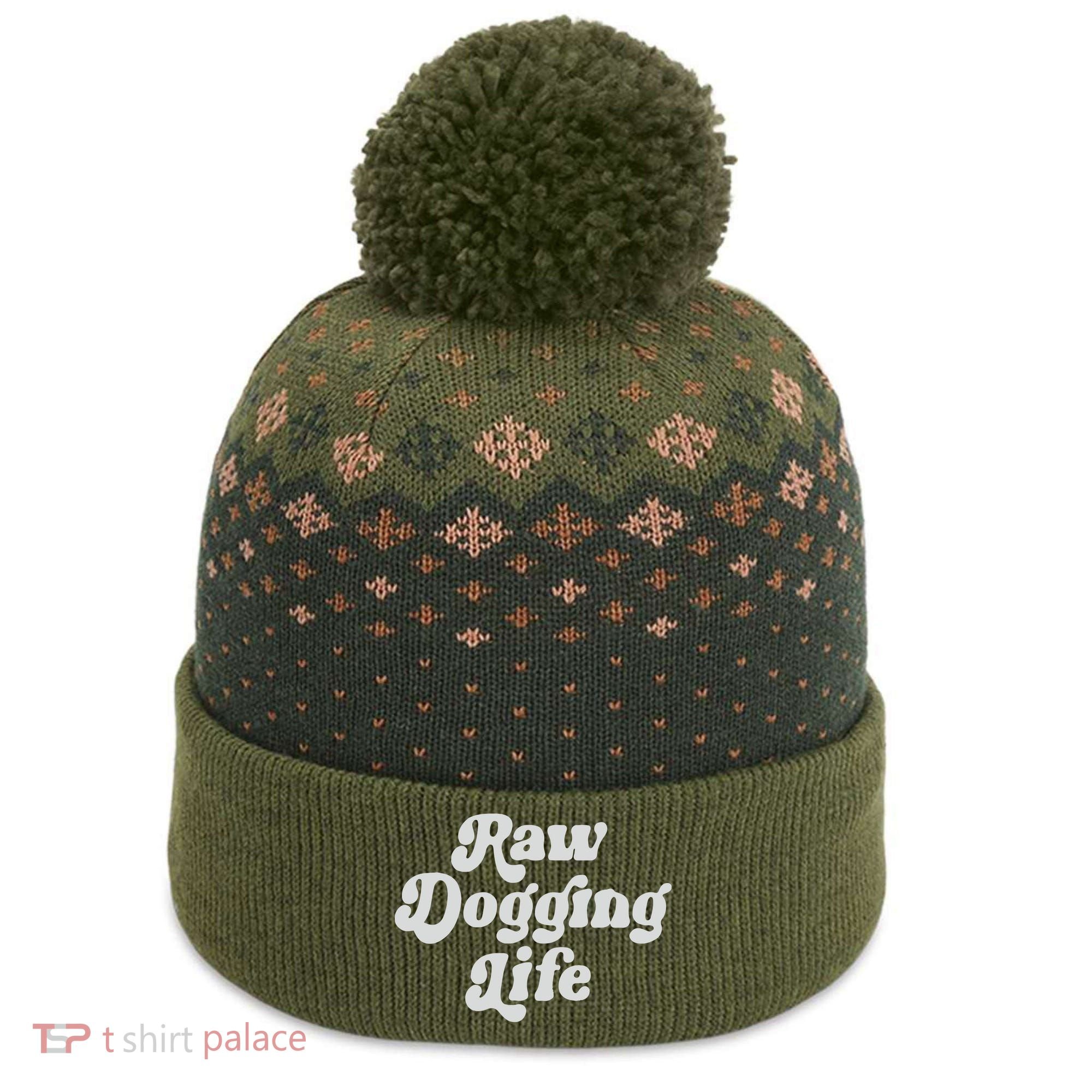 Raw Dogging Life The Baniff Cuffed Pom Beanie