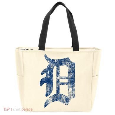 Retro Detroit Letter D Throwback Design Tote Bag