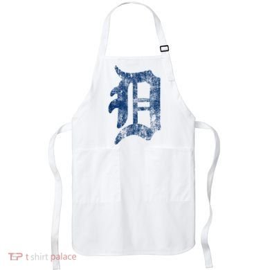 Retro Detroit Letter D Throwback Design Apron