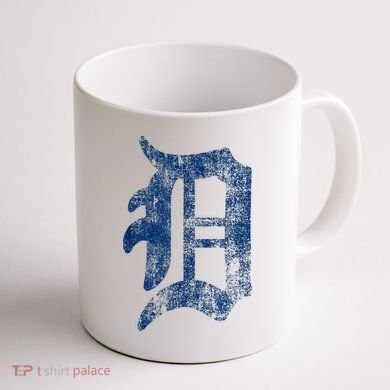 Retro Detroit Letter D Throwback Design Coffee Mug back