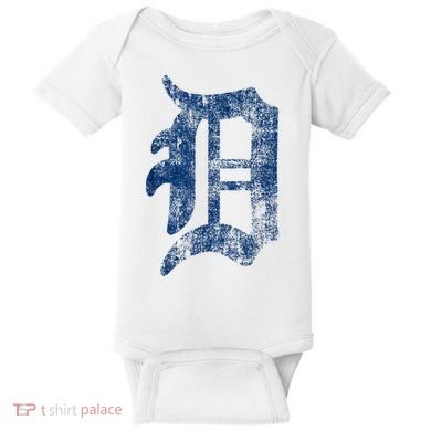 Retro Detroit Letter D Throwback Design Baby Bodysuit