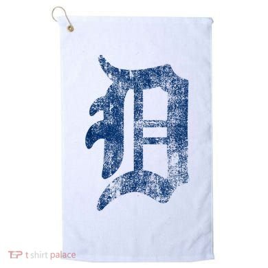 Retro Detroit Letter D Throwback Design Golf Towel