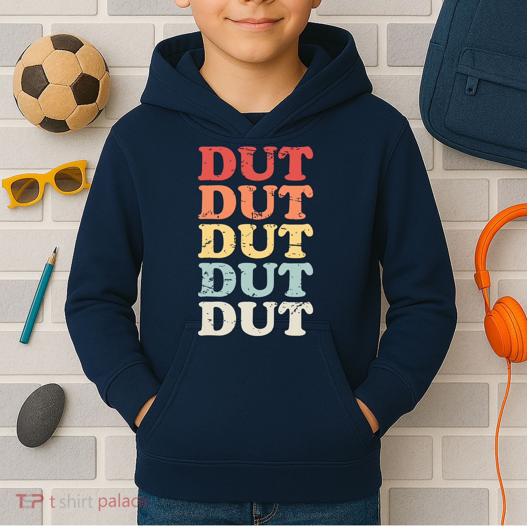Retro DUT Marching Band Percussion Kids Hoodie