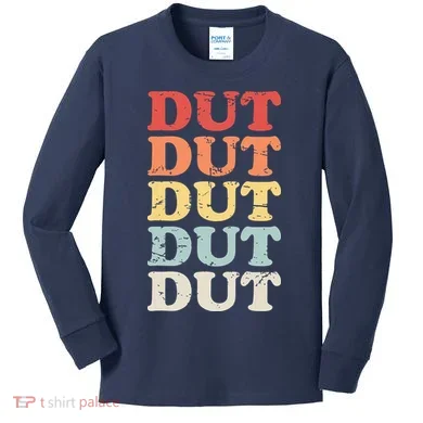 Retro DUT Marching Band Percussion Kids Long Sleeve Shirt