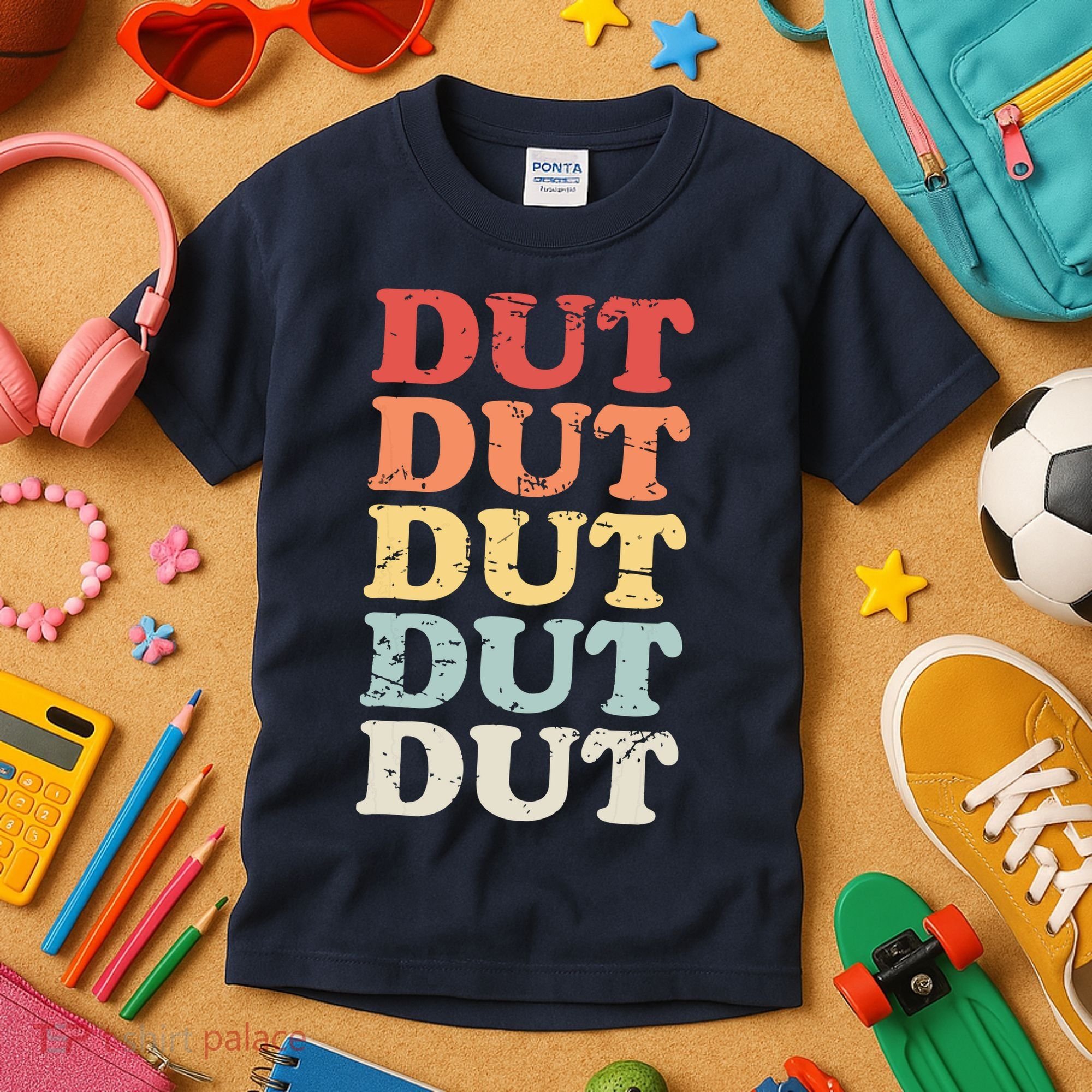 Retro DUT Marching Band Percussion Kids T-Shirt