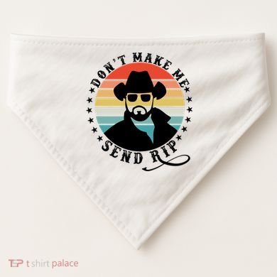 Retro Don't Make Me Send RIP USA-Made Doggie Bandana