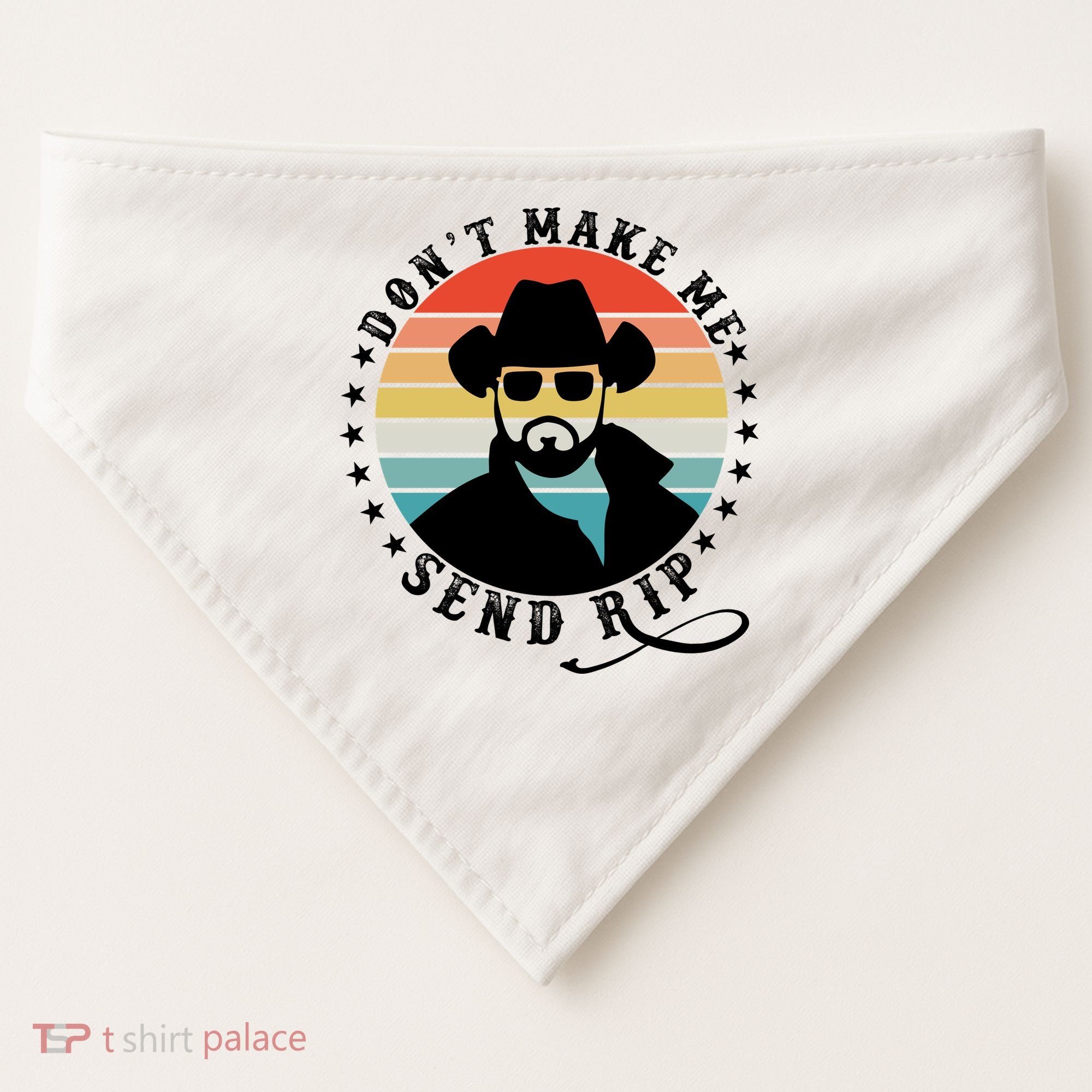 Retro Don't Make Me Send RIP USA-Made Doggie Bandana