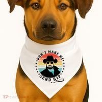 Retro Don't Make Me Send RIP USA-Made Doggie Bandana thumb 1