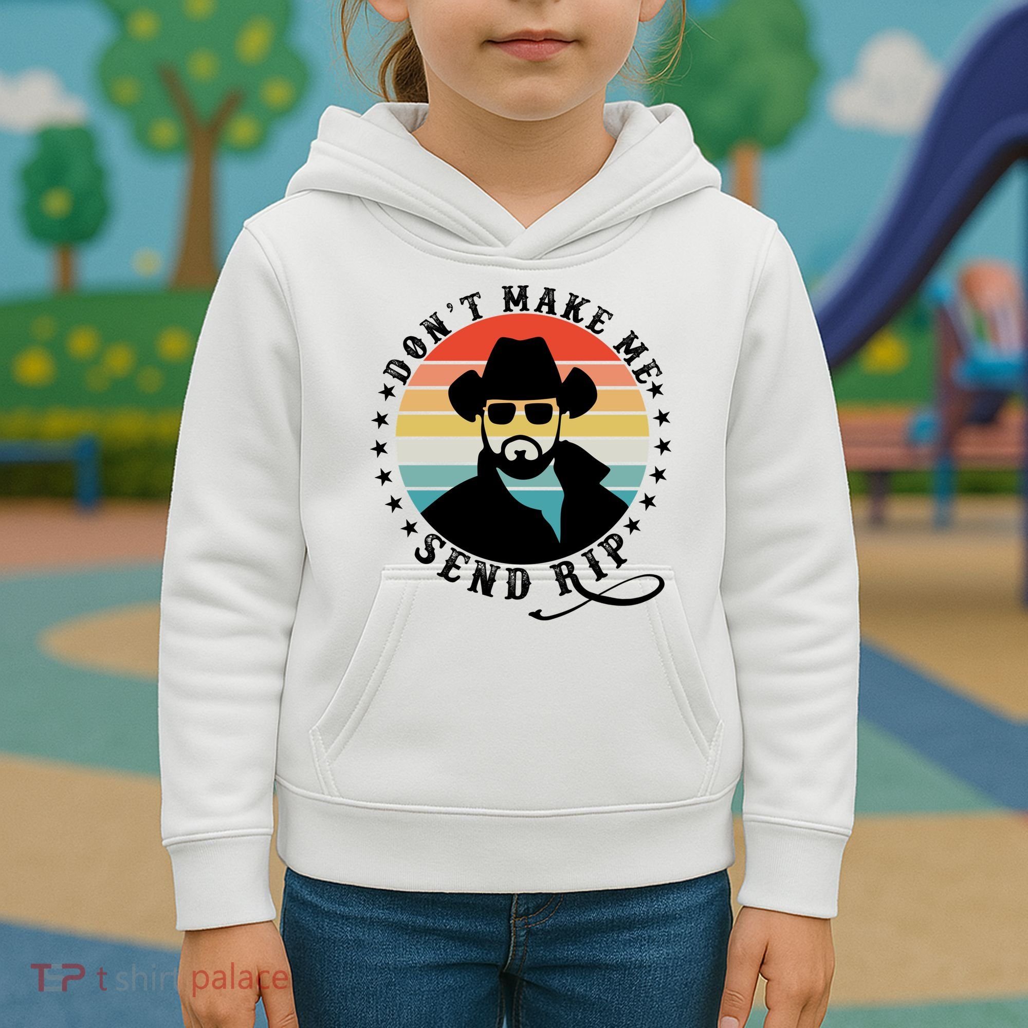 Retro Don't Make Me Send RIP Kids Hoodie