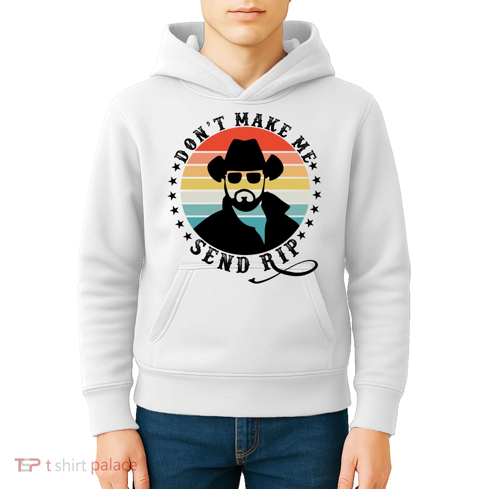 Retro Don't Make Me Send RIP Kids Hoodie