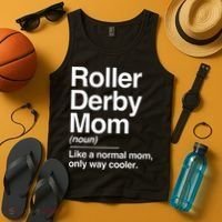 Roller Derby Mom Definition Normal Only Cooler Sports Gift Tank Top thumb 4