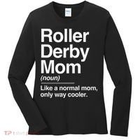 Roller Derby Mom Definition Normal Only Cooler Sports Gift Women's Long Sleeve Shirt thumb 0