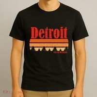 Retro Detroit Michigan Vintage Weathered Graphic T-Shirt thumb 3