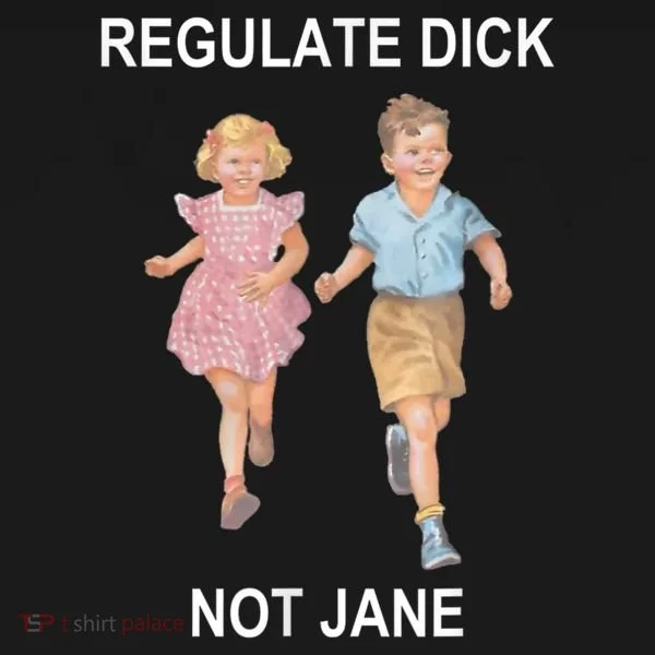 Regulate Dick Not Jane Vintage Funny Gift Button