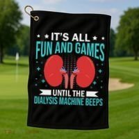 Renal Dialysis Nurse Golf Towel thumb 1