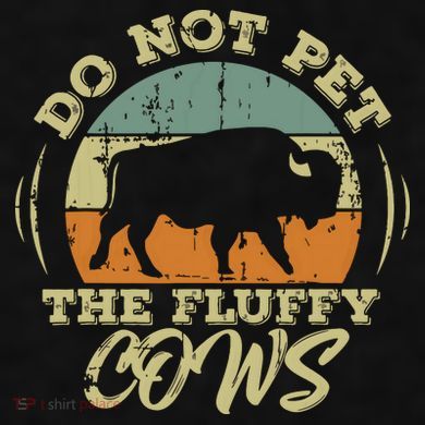 Retro Do Not Pet The Fluffy Cows Vintage Bison Buffalo Ladies PosiCharge Tri-Blend Wicking Tank