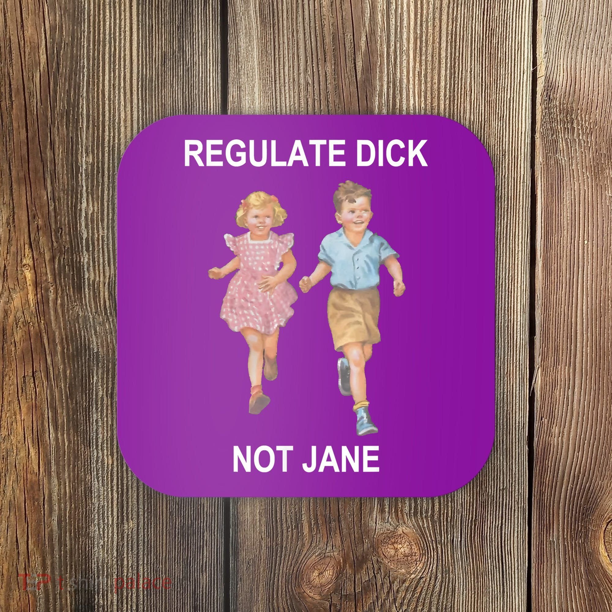 Regulate Dick Not Jane Coaster