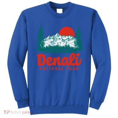 Retro Denali National Park Vintage 80s Vintage Mountain Gift Sweatshirt