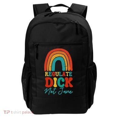 Regulate Dick Not Jane Choice Retro Rainbow Backpack
