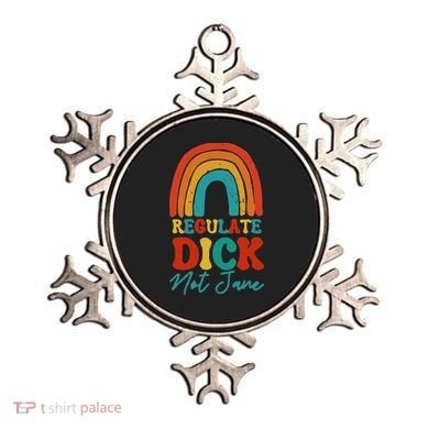 Regulate Dick Not Jane Choice Retro Rainbow Ornament