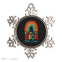 Regulate Dick Not Jane Choice Retro Rainbow Ornament thumb 0