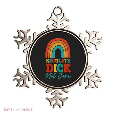 Regulate Dick Not Jane Choice Retro Rainbow Ornament