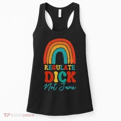 Regulate Dick Not Jane Choice Retro Rainbow Women's Tank Top